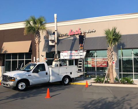 Sign going up