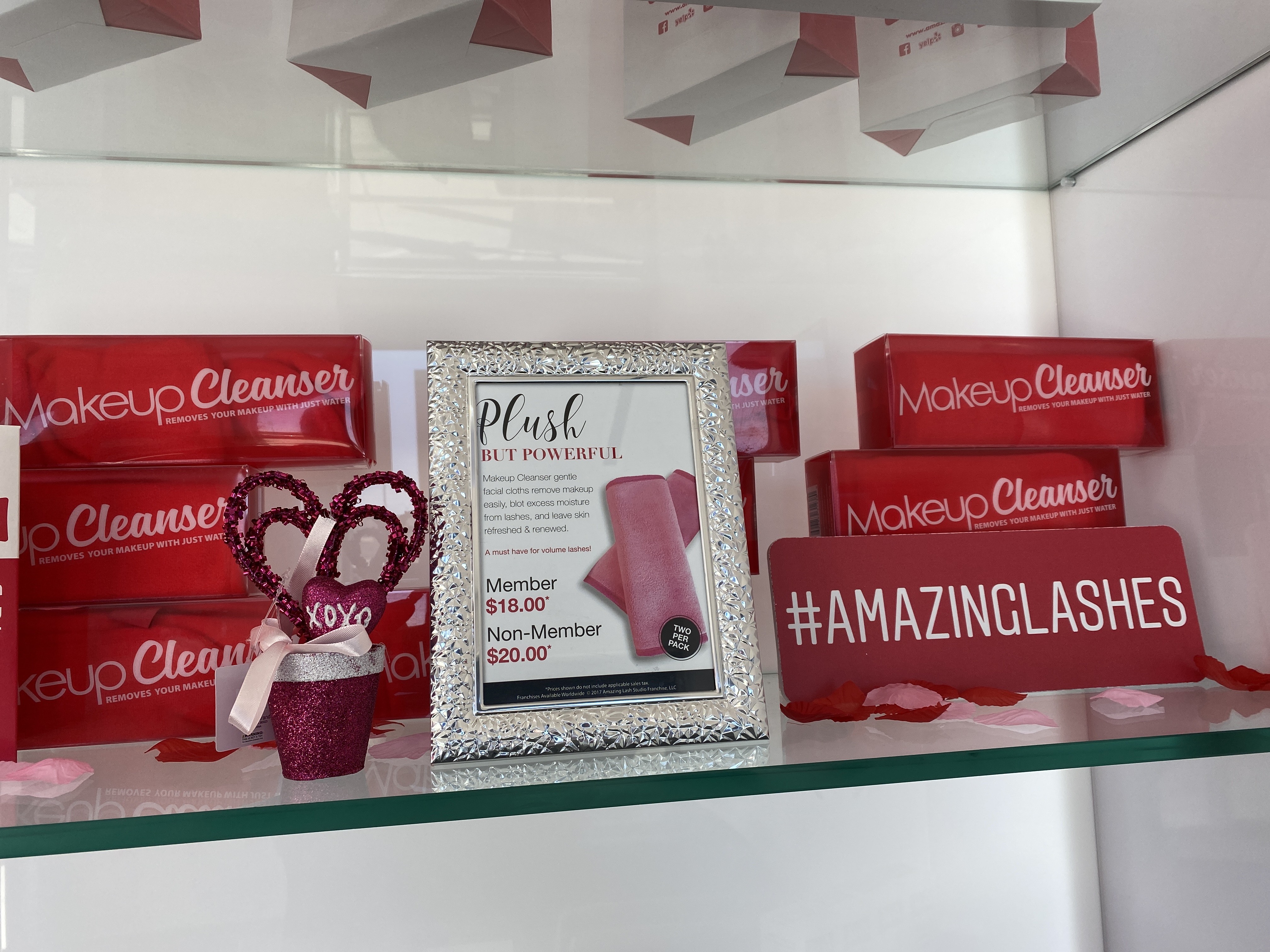 makeup cleansers product display