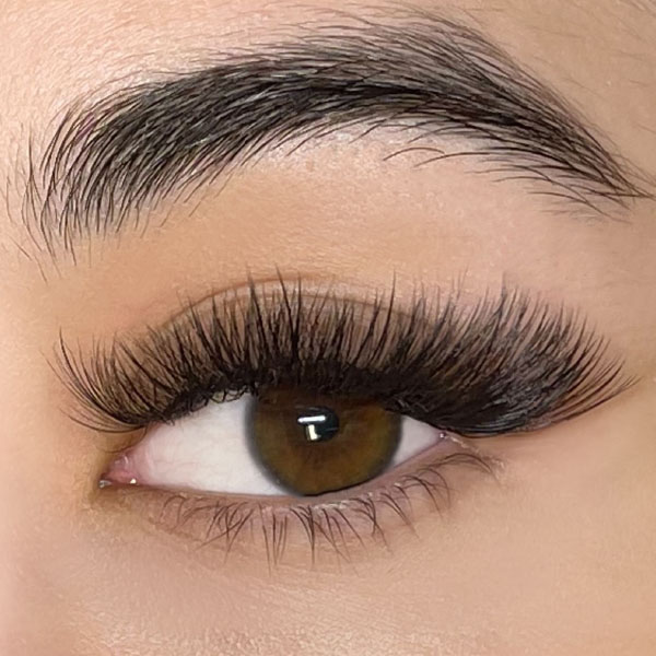 Spiky lashes are whispy and fuller at a studio near me